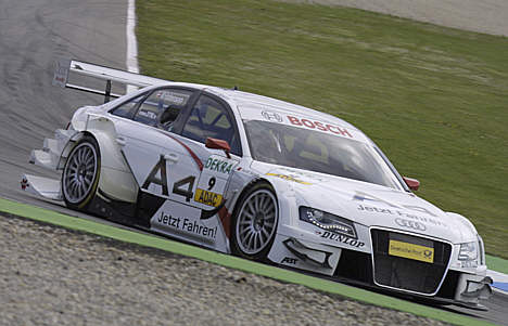 Tom Kristensen i den nye Audi A4 DTM, der viste sig overlegen i premiere-løbet i Hockenheim. Men det betyder også at vi straffes med ekstra vægt i Oschersleben, siger danskeren.